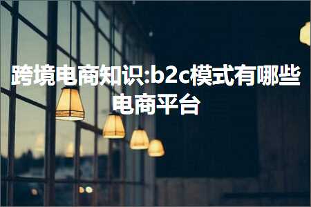 璺ㄥ鐢靛晢鐭ヨ瘑:b2c妯″紡鏈夊摢浜涚數鍟嗗钩鍙? width=